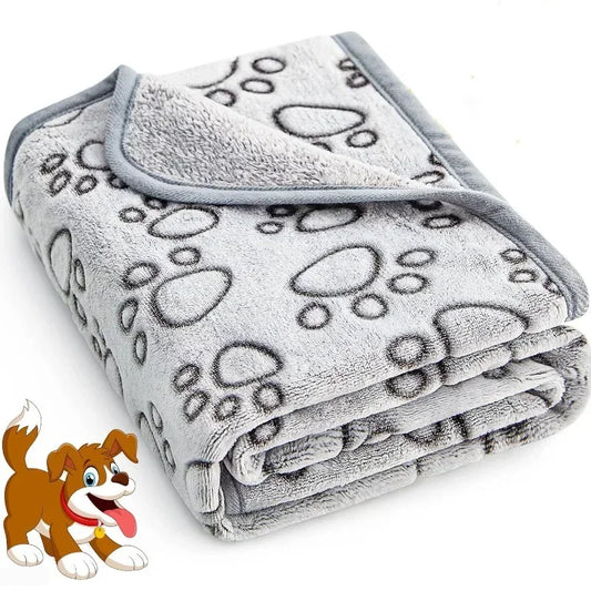 SnugglePaws CozyCotton – Niedliche & Warme Haustierdecke aus Baumwolle mit Cartoon-Motiv