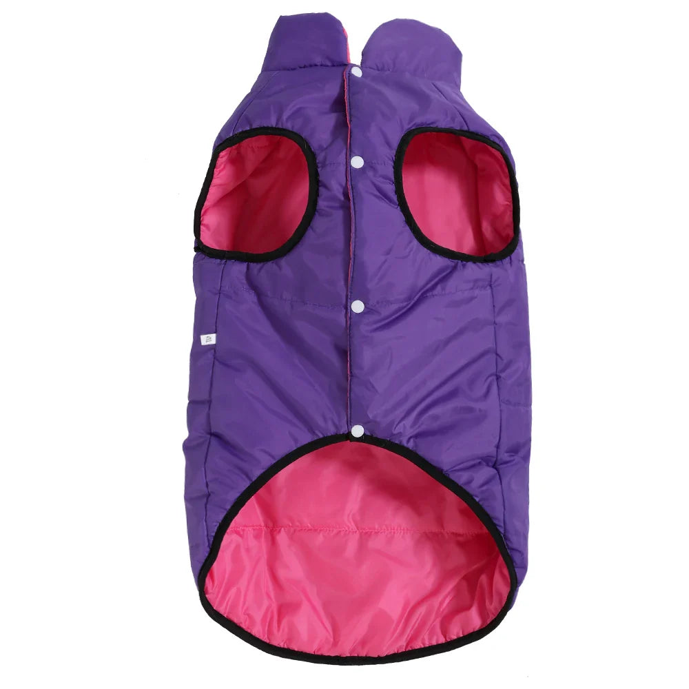 ThermoPaws DuoShield – Wendbare Winterjacke mit Leinenöffnung für Hunde & Katzen