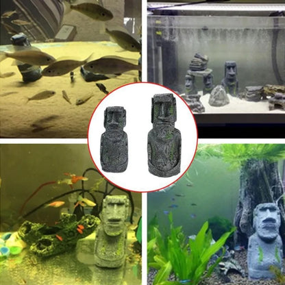 Osterinsel-Aquarium-Statue