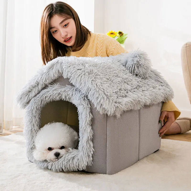 Hundebox, weich und waschbar – Grau, für den Innenbereich