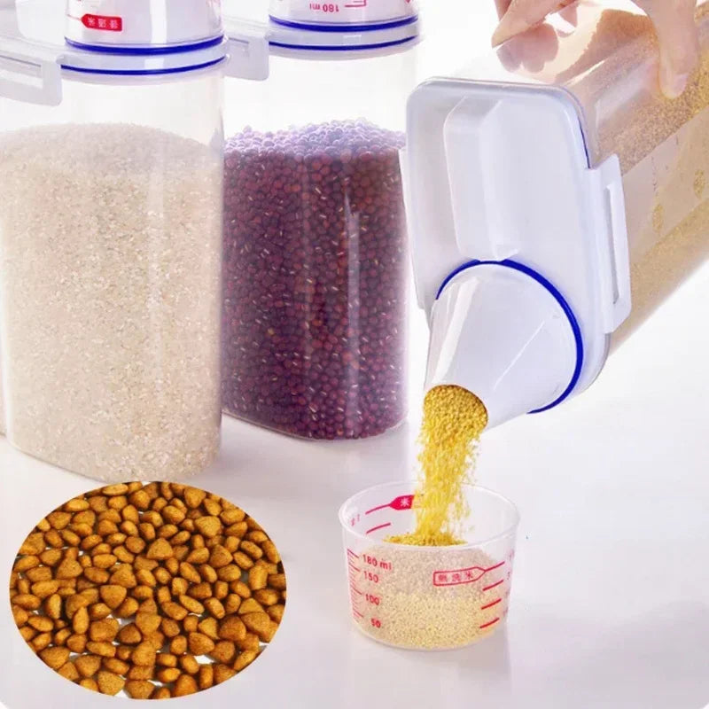 FreshLock 1.5kg/2kg Messbecher & Futterbehälter für Hunde und Katzen