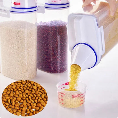 FreshLock 1.5kg/2kg Messbecher & Futterbehälter für Hunde und Katzen