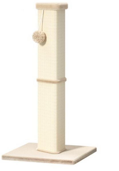 Katzenkratzbaum 80 cm hoch – Sisal mit Spielball, 40 x 40 cm Sockel, mehrfarbig