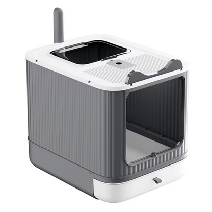 Geschlossene Katzentoilette mit UV-Sterilisation – Groß & Hygienisch, Kunststoff