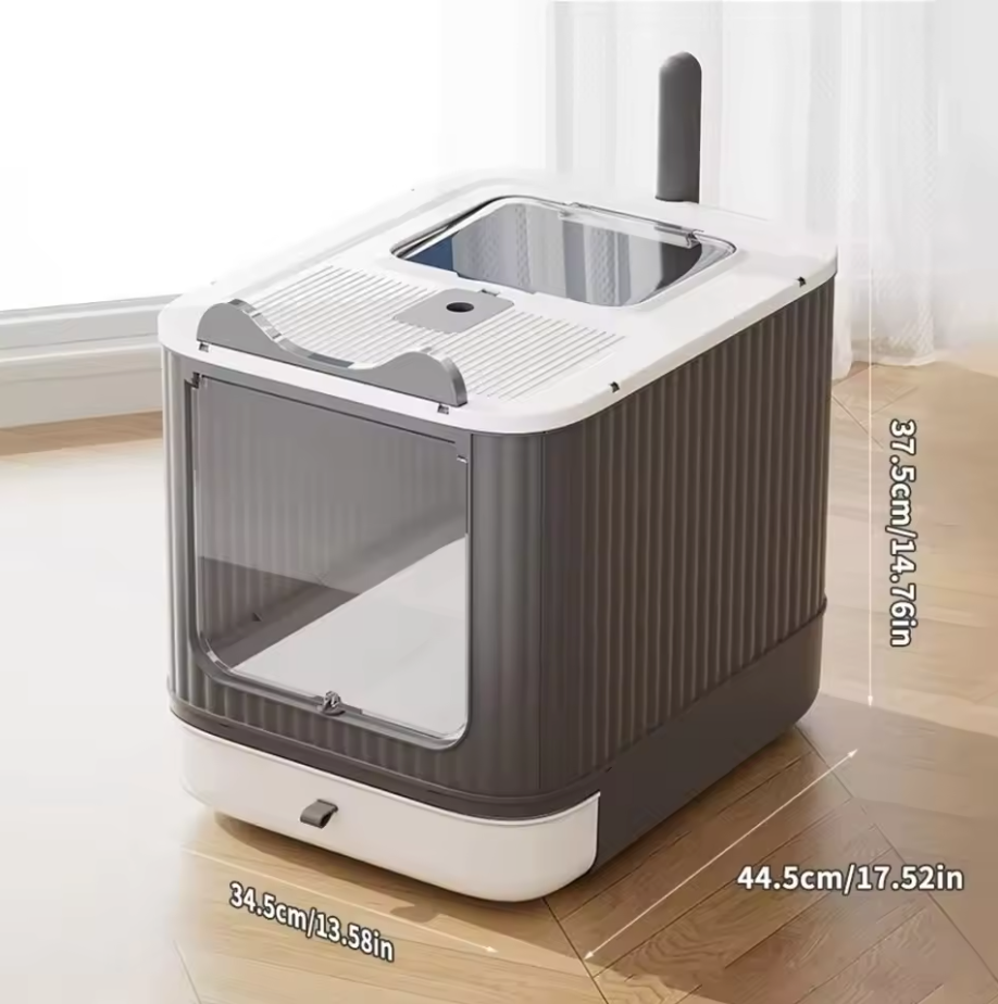 Geschlossene Katzentoilette mit UV-Sterilisation – Groß & Hygienisch, Kunststoff