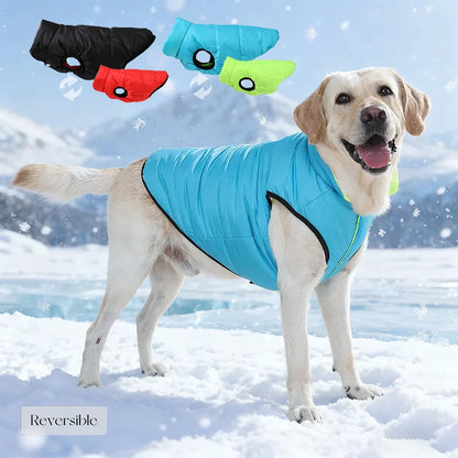 ThermoPaws DuoShield – Wendbare Winterjacke mit Leinenöffnung für Hunde & Katzen