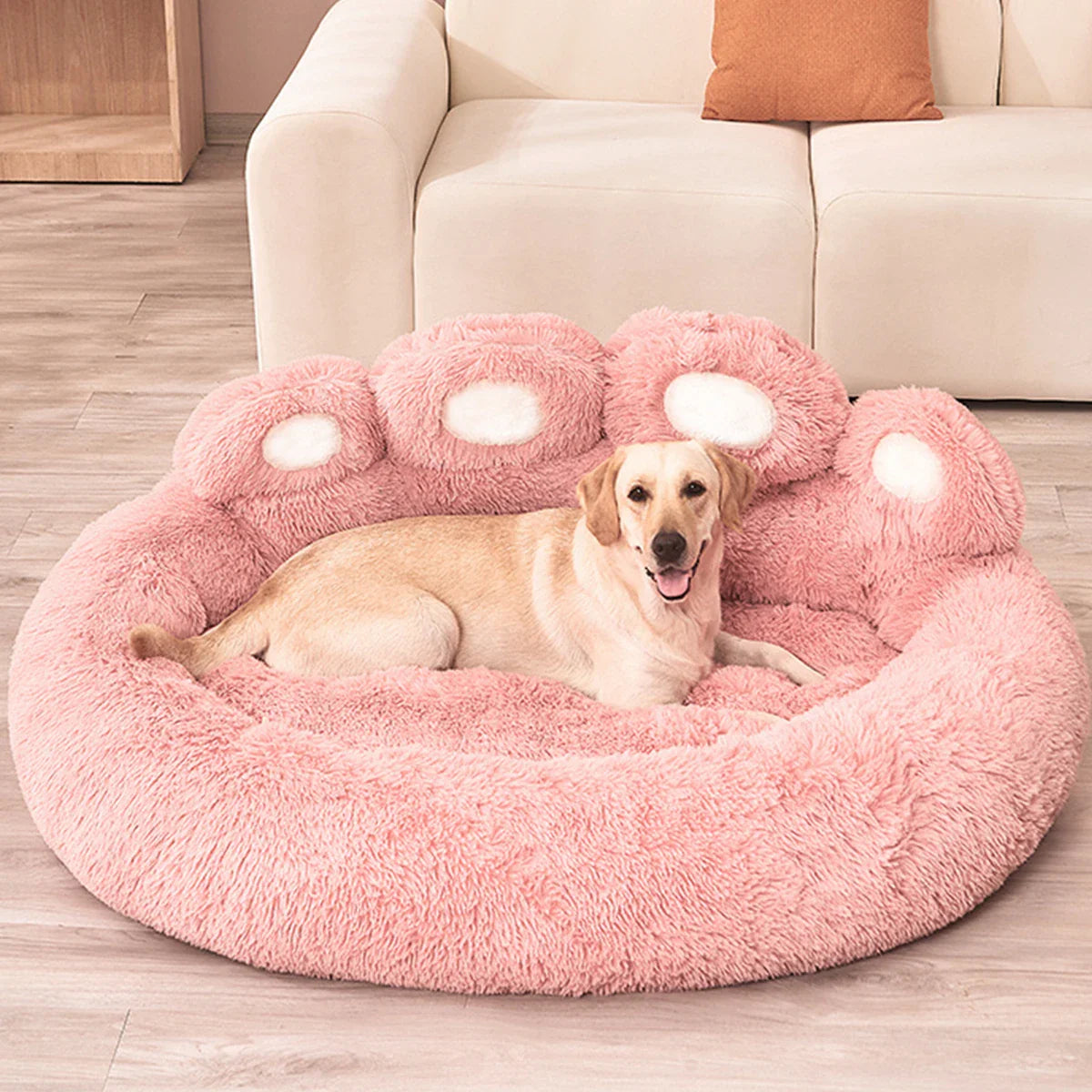 Flauschiges Hundebett – Weicher, waschbarer Korb für Hund oder Katze