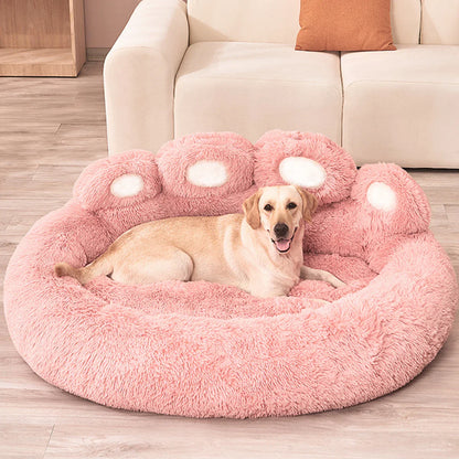 Flauschiges Hundebett – Weicher, waschbarer Korb für Hund oder Katze