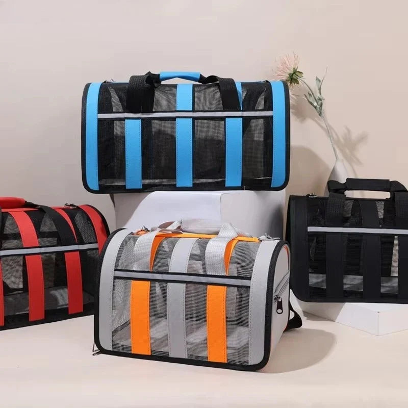 Haustiertransportbox aus atmungsaktivem Nylon – tragbar für Katzen und kleine Hunde