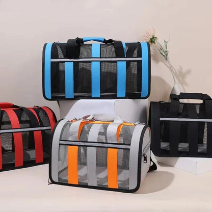 Haustiertransportbox aus atmungsaktivem Nylon – tragbar für Katzen und kleine Hunde