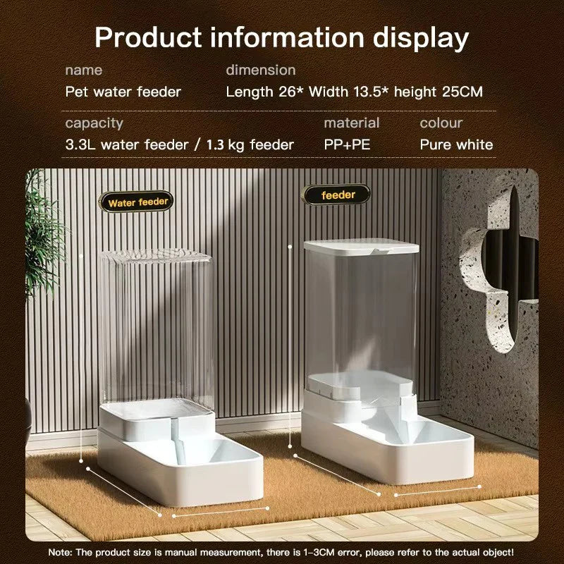 Automatischer Futter- und Wasserspender für Katzen – BPA-freier Kunststoff, 3,8 l