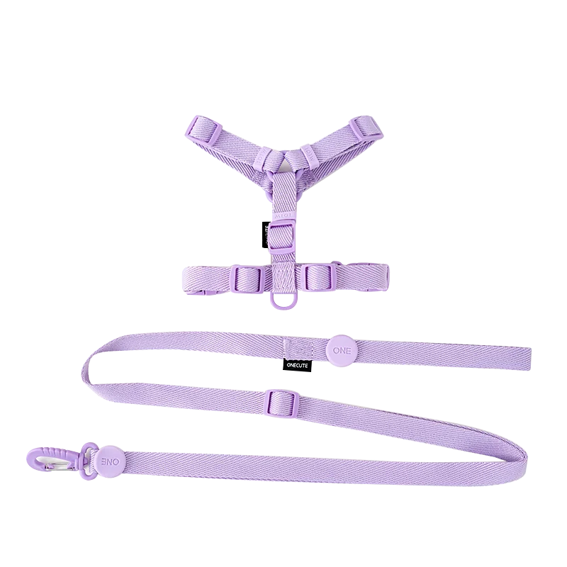 MacaroneWalk – Verstellbares Hundegeschirr-Set mit Halsband und Leine