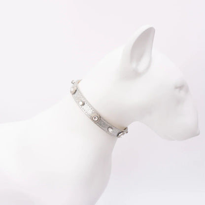 LuckyLuxe Clover Collar – Luxus-Halsband aus PU-Leder