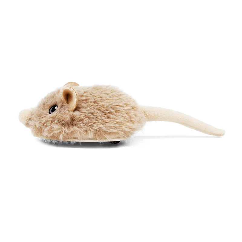 Wiederaufladbare, bewegliche Katzenmaus mit Schwanz und Geräuschen – 3 Modi
