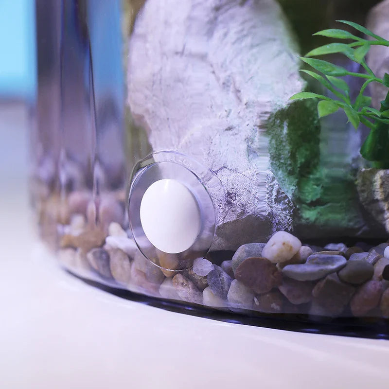 EcoFlow Kleines rundes Aquarium mit sauerstoffreichem Wasser
