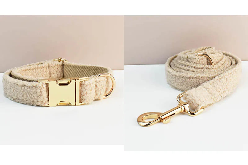 Teddy Luxus personalisiertes Hundehalsband- und Leinen-Set