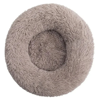 Rundes Plüsch-Haustierbett – Weicher Korb für Hund oder Katze (40–90 cm)