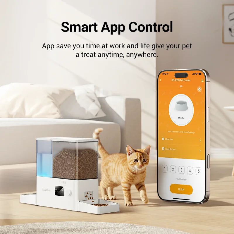 Intelligenter automatischer Hundefutterautomat 8,5 l – WLAN-App & Wasserspender