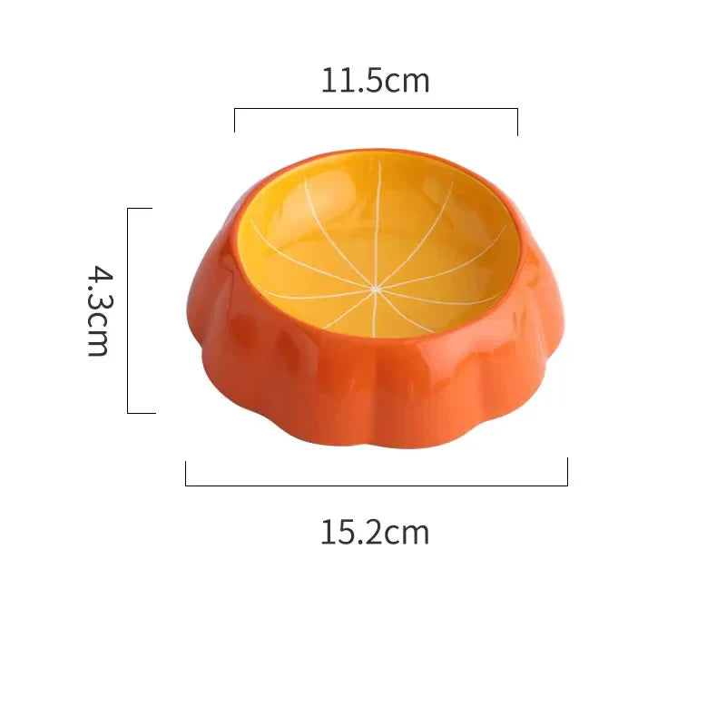 Keramik-Futternapf für Katzen/Hunde – breit und flach, Erdbeere/Wassermelone
