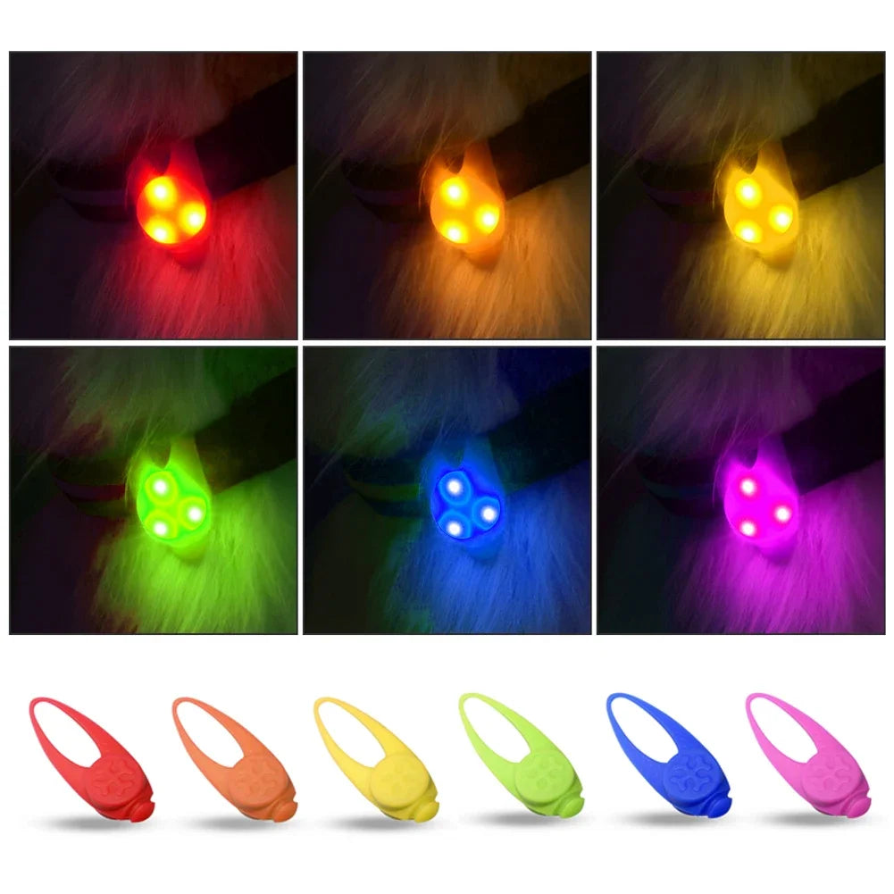 LuminousSafe LED Silikon-Hundeleuchthänger – Blinkendes Sicherheitslicht für Halsbänder