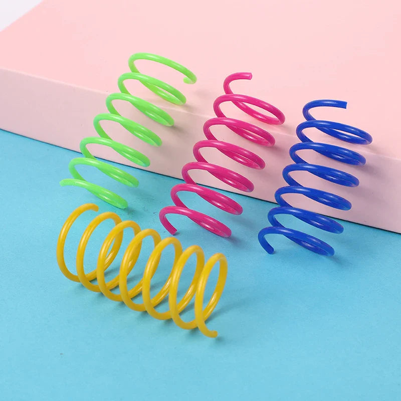 Katzenfederspielzeug – Buntes Plastik, 5,5 cm, Set mit 4–20 Stück