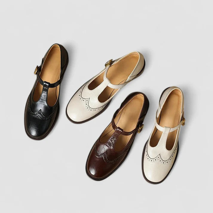 Clairmont Damen Orthopädische Mary Jane Schuhe | Gepolsterte Komfortschuhe mit Verstellbarem Riemen