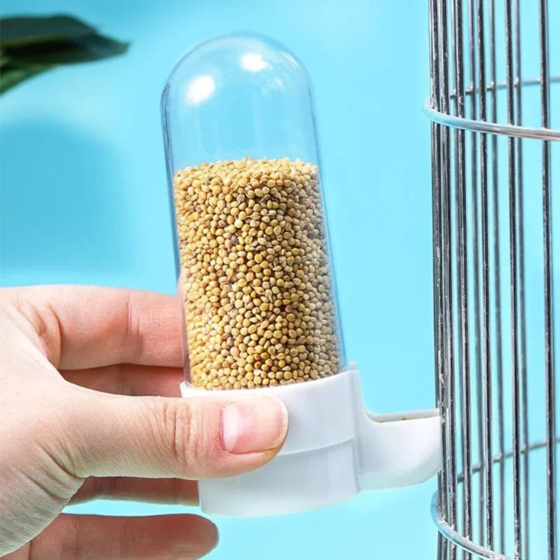 Automatischer Vogelfutter- und Wasserspender – hängend, Kunststoff, 90–200 ml