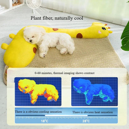 Kühlmatte für Hunde und Katzen – Sommerbett in Tierform mit Gelfüllung