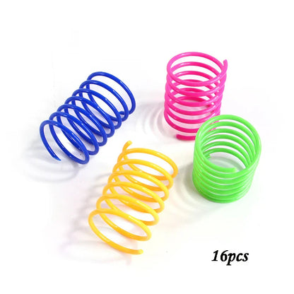 Katzenfederspielzeug – Buntes Plastik, 5,5 cm, Set mit 4–20 Stück