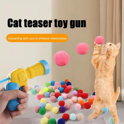 Interaktives Katapult mit 20/21 Plüschball – Stil Katten Speelgoed