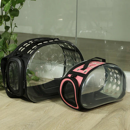 Transparenter Haustierrucksack aus PVC/EVA – Atmungsaktive Tragetasche