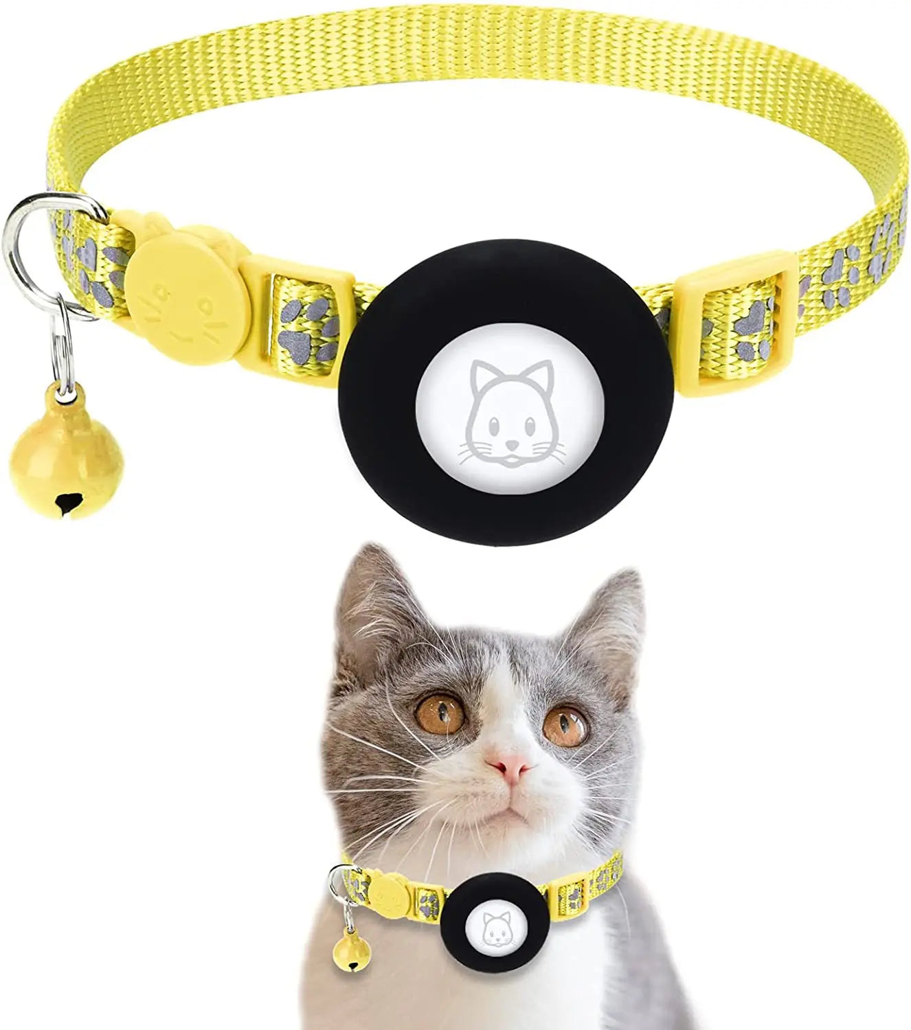 SafePaw Reflektierendes Airtag-Halsband mit Glöckchen