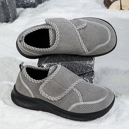 Aldovar Unisex Winter-Wanderschuhe mit breiter Zehenbox und Klettverschluss