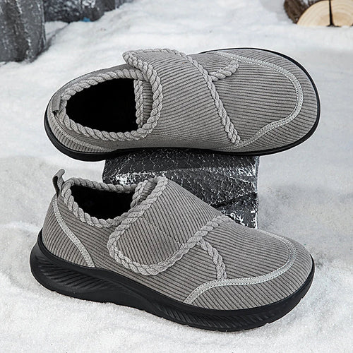 Aldovar Unisex Winter-Wanderschuhe mit breiter Zehenbox und Klettverschluss