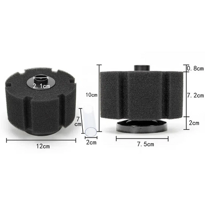 AquaPure Biochemischer Schwammfilter für Aquarium | Luftpumpe, Skimmer und Biofilter Zubehör