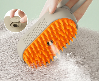 PurSteam 3-in-1 Dampfbürste für Katzen und Hunde