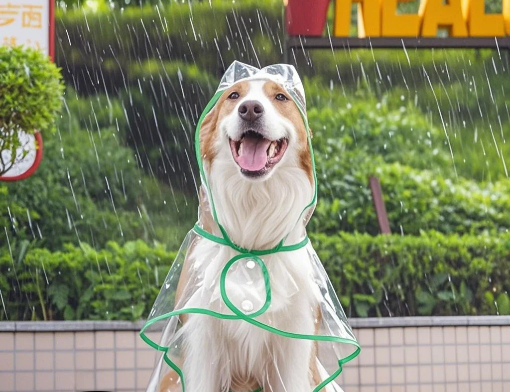 ClearPaw Transparenter Regenmantel für Hunde