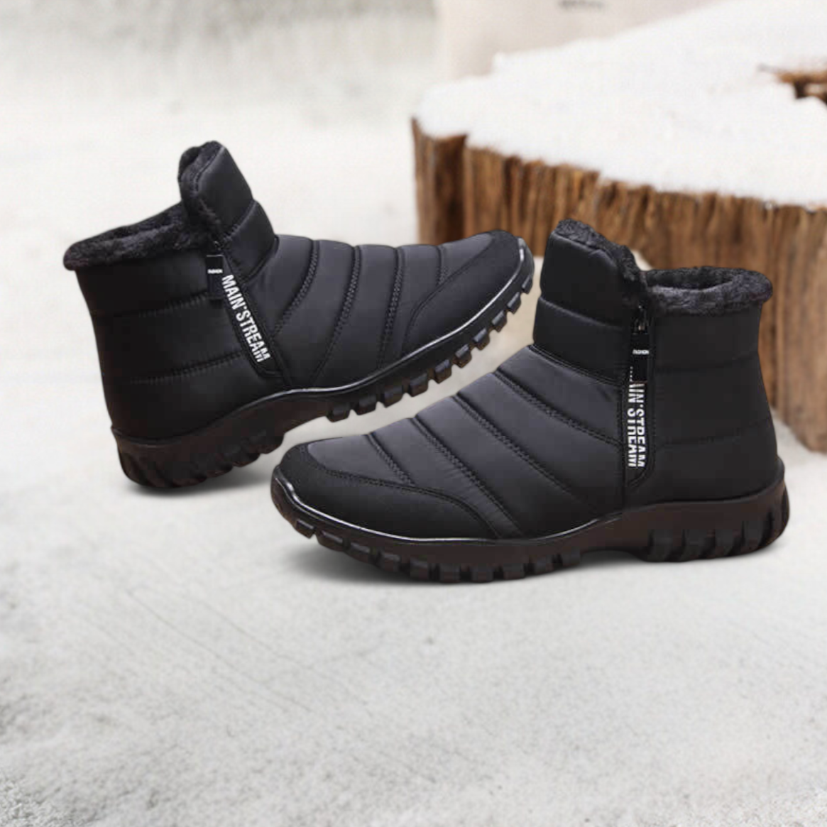 Herren orthopädische Winterstiefel in allen drei Farboptionen: Schwarz, Blau, Braun