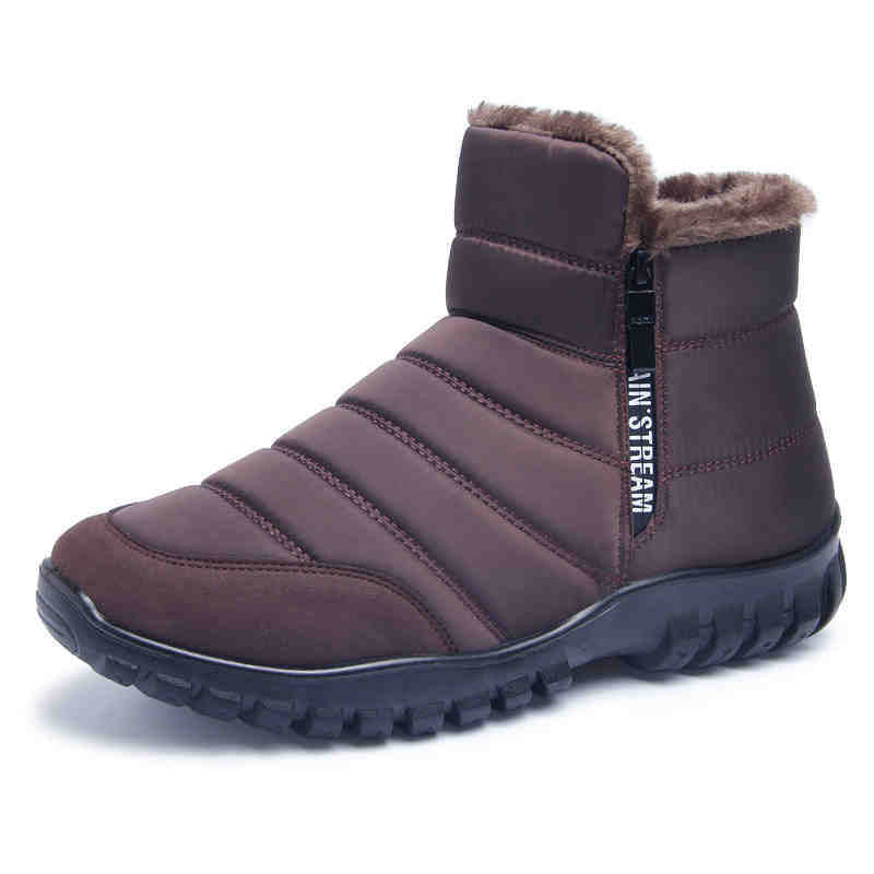 Boreas Herren Winterstiefel getragen auf verschneitem Untergrund – sicherer Halt