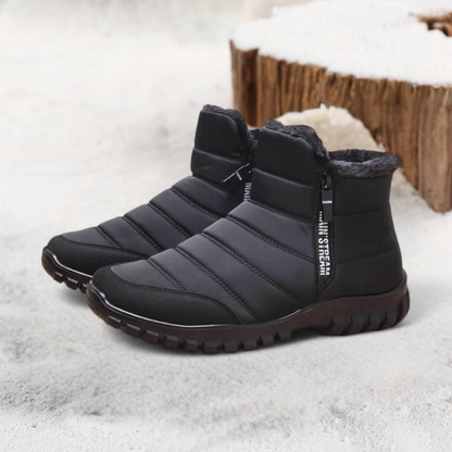 Herren Winterstiefel mit breiter Zehenbox und orthopädischer Einlegesohle
