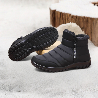 Boreas Herren Winterstiefel in Braun – Seitenansicht mit Hochschaft-Design