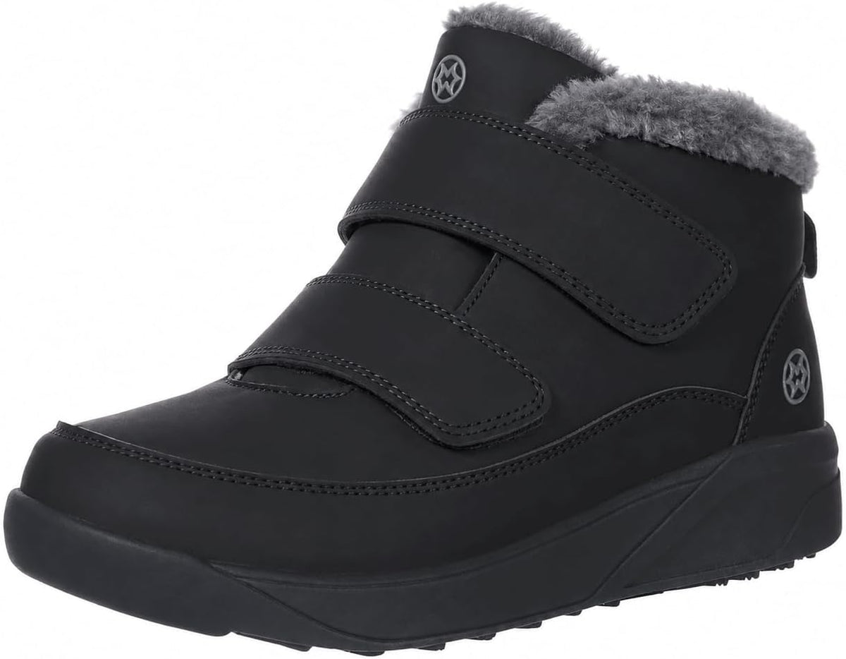 Herren Winter-Knöchelstiefel Marineblauw – Seitenansicht