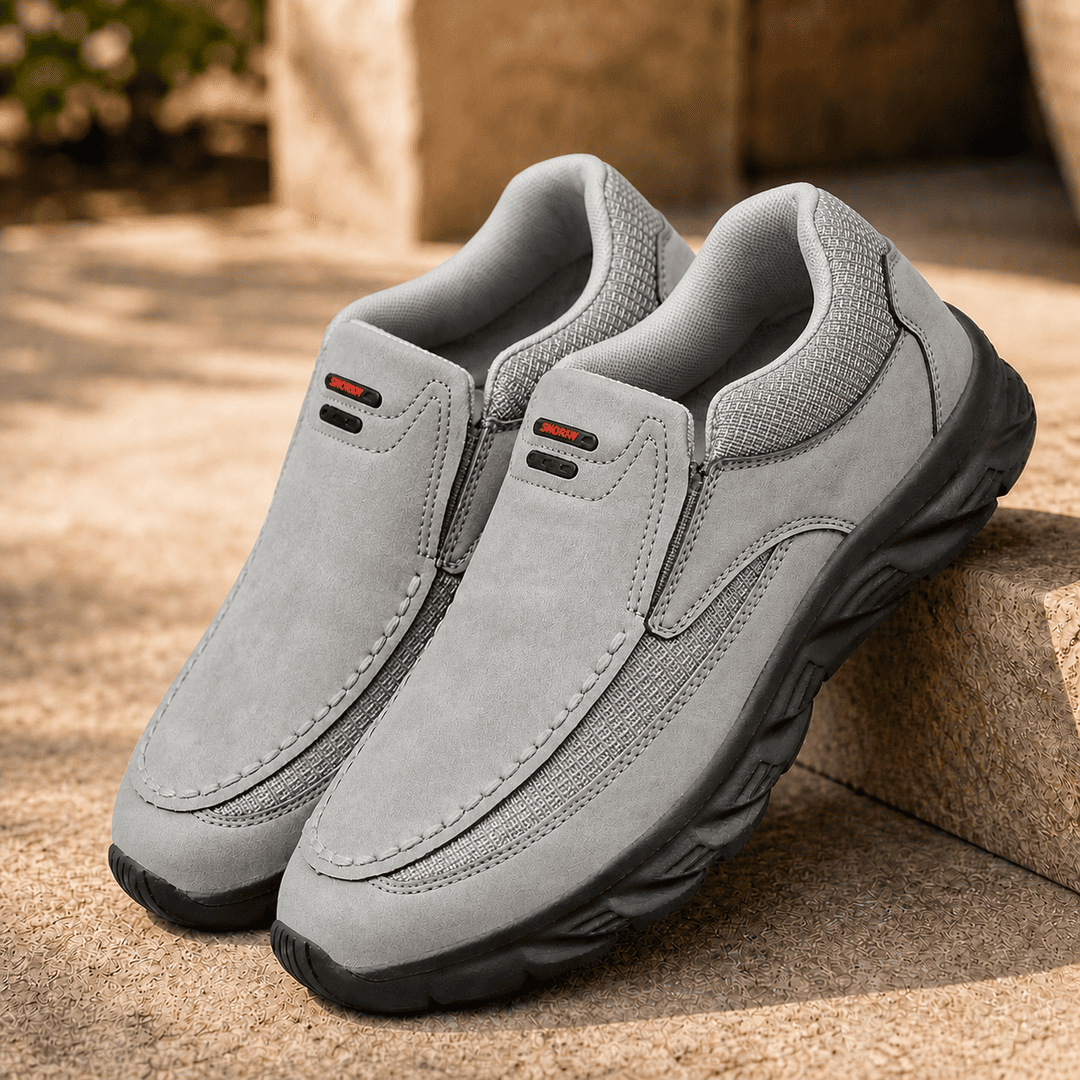 Brendon Herren Komfort-Schuhe in Grau – Detailansicht der weichen Innensohle