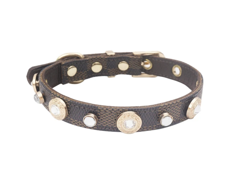 LuckyLuxe Clover Collar – Luxus-Halsband aus PU-Leder