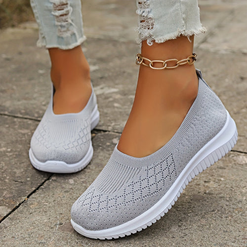 Mira anatomische Damen-Sneaker in Grau mit atmungsaktivem Gewebe