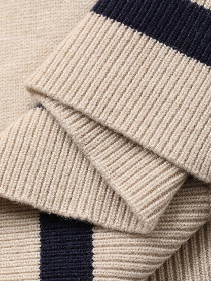 Lena Colorblock Knit Polotop – vielseitiges Layering-Stück für Damen