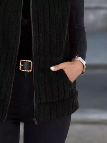 Fleece-Weste Damen Pink – weicher Stoff, große Größen