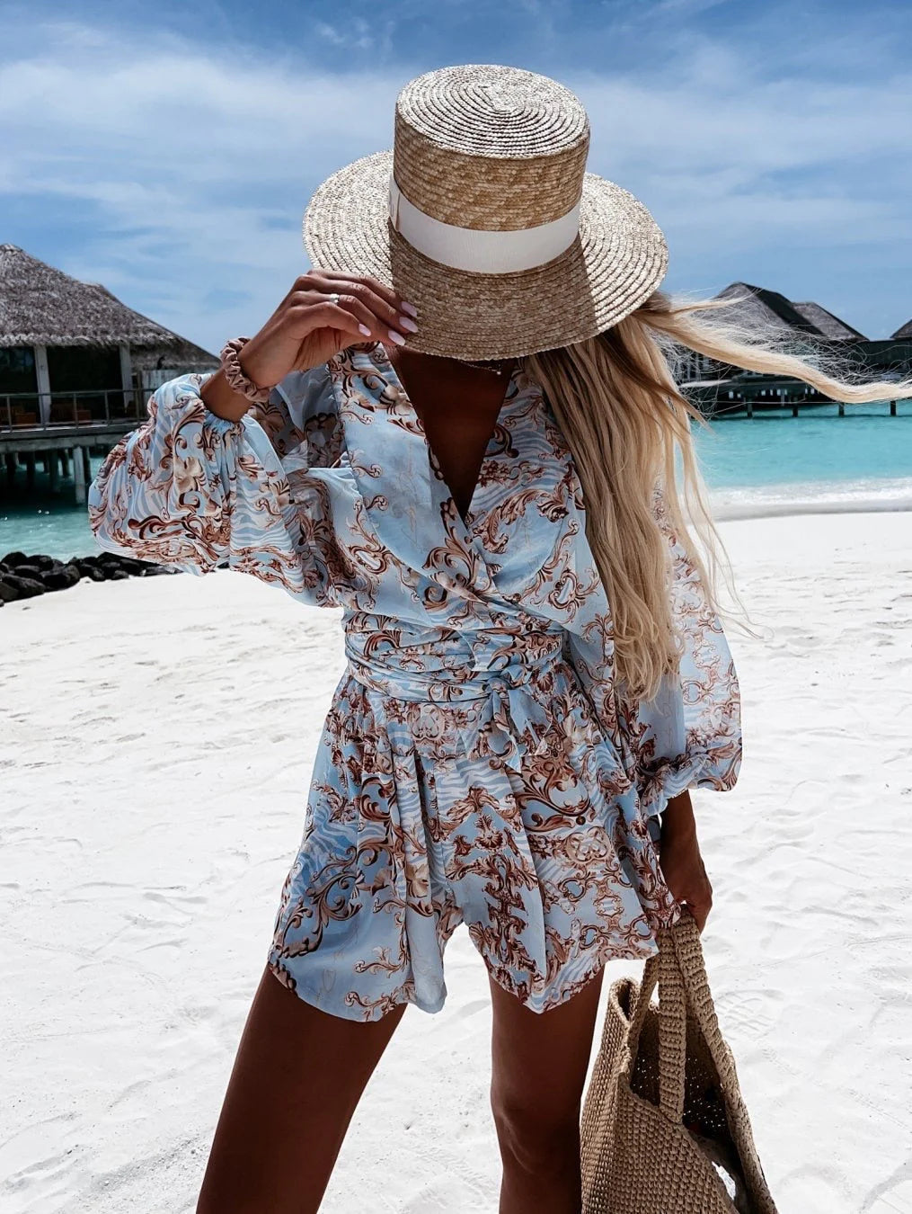 Lunessa Damen Wickeltop & Shorts Set | Leichtes Zweiteiliges Sommer Outfit