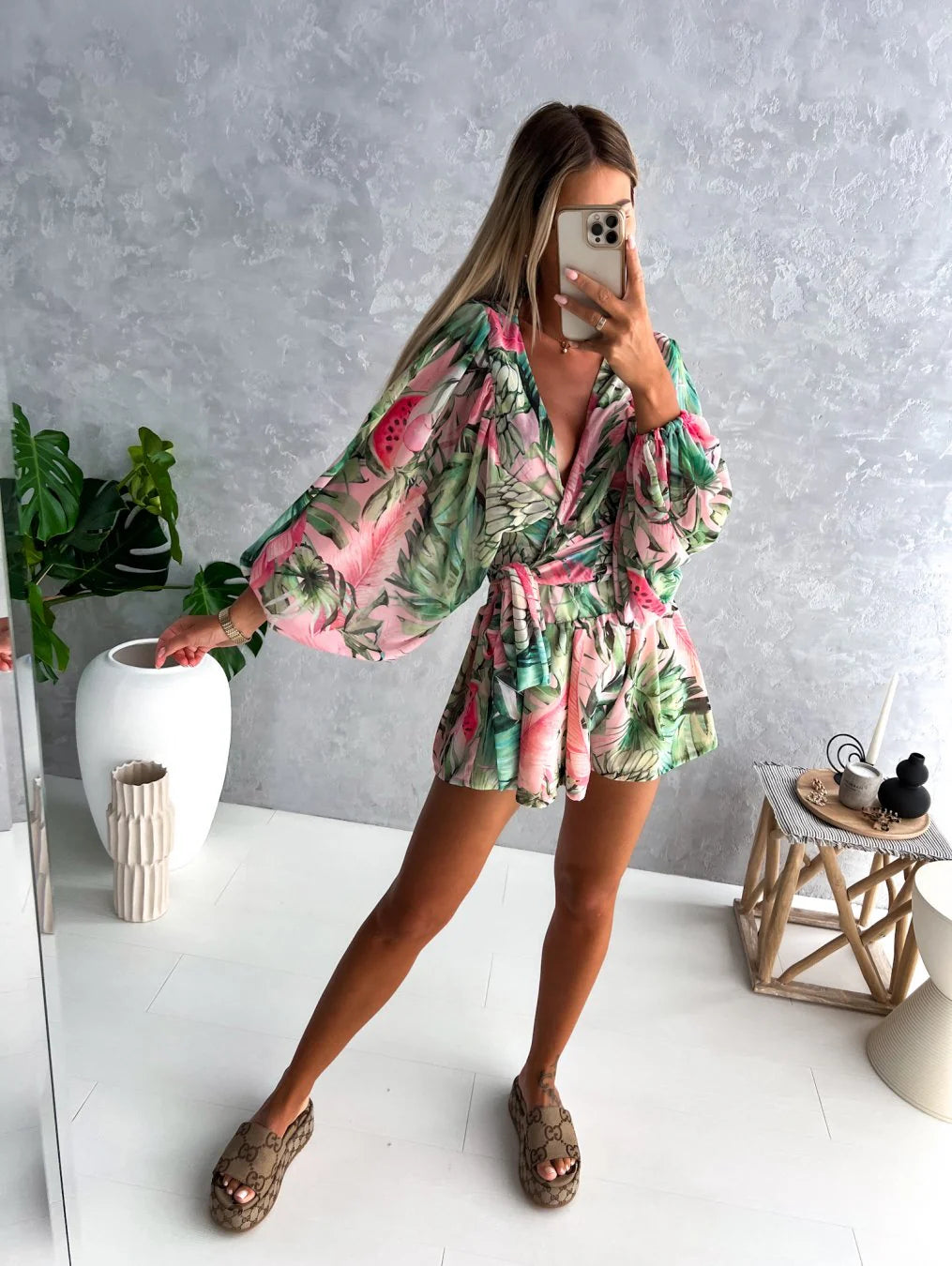 Lunessa Damen Wickeltop & Shorts Set | Leichtes Zweiteiliges Sommer Outfit