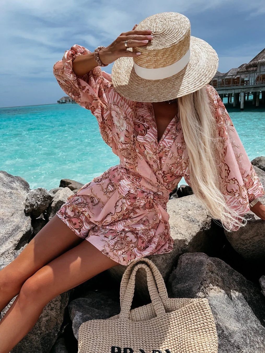 Lunessa Damen Wickeltop & Shorts Set | Leichtes Zweiteiliges Sommer Outfit